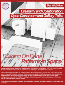 poster with red border and black and white image