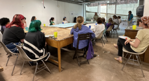 group watching demonstration