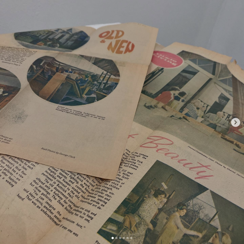 spread of newspaper that reads "old and new"